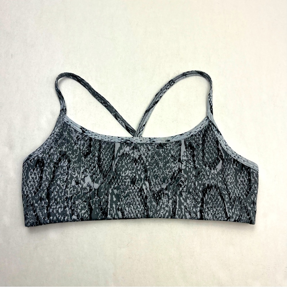 Beyond Yoga Reptile Print Womens Small Grey Gray Sports Bra Athletic *TINY FLAW‎